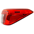 Passenger Side, Outer Tail Light, with Bulb, LED, Sedan, Mounts On Body, CAPA CERTIFIED