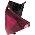 Passenger Side, Outer Tail Light, with Bulb, Halogen/LED Combo, Mounts On Body