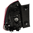 Passenger Side, Outer Tail Light, with Bulb, Halogen/LED Combo, Mounts On Body