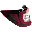 2022 Honda Passport - Driver Side, Outer Halogen/LED Tail Light, With bulb(s), Mounts on Body, OE Replacement, CAPA Certified