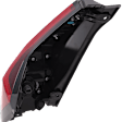Passenger Side, Outer LED Tail Light, with Bulb, Mounts on Body