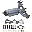 2007-2009 Hyundai Santa Fe - Front, Passenger Side (Firewall Side) Catalytic Converter, Federal EPA, 46-State Cannot ship to/installed in vehicles purchased in CA/CO/NY/ME, Firewall Side, 2.7L Engine