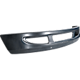 Front Bumper, Powdercoated Silver, With Large Tow Hook Hole, Without Fog Light Holes, Without Mounting Brackets, Base Model
