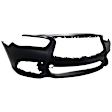 Front Primed Bumper Cover, without Object Sensor Holes, CAPA Certified