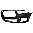 Front Primed Bumper Cover, without Object Sensor Holes, CAPA Certified