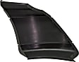 Front, Driver Side Bumper End, Painted Black Plastic