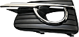 Front, Driver Side Fog Light Trim, Black, Chrome, Base/(Hybrid (Standard Type)/Premium Models