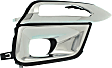 Front, Passenger Side Fog Light Trim, Black and Chrome, Without Collision Warning