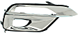 Front, Passenger Side Fog Light Trim, Black and Chrome, Without Collision Warning