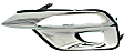 Front, Driver Side Fog Light Trim, Black and Chrome, Without Collision Warning