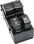 Front, Driver Side Window Switch, Black, 4-Button