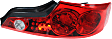Passenger Side Tail Light, with Bulb, Halogen, Clear and Red Lens, Base Model, Coupe