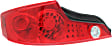 Driver Side Tail Light, with Bulb, Halogen, Clear and Red Lens, Base Model, Coupe