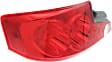 Driver Side Tail Light, with Bulb, Halogen, Clear and Red Lens, Base Model, Coupe