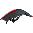 Passenger Side, Outer Tail Light, with Bulb, LED, Red Lens