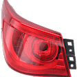 Driver Side, Outer Tail Light, with Bulb, LED, Red Lens