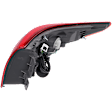 Driver Side, Outer Tail Light, with Bulb, LED, Red Lens