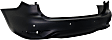 Rear Primed Bumper Cover, With Backup Collision Intervention Sensor Holes