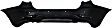 Rear Primed Bumper Cover, With Backup Collision Intervention Sensor Holes