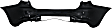 Rear Primed Bumper Cover, Without Backup Collision Intervention Sensor Holes