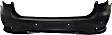 Rear Primed Bumper Cover, With Backup Collision Intervention Sensor Holes
