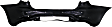 Rear Primed Bumper Cover, With Backup Collision Intervention Sensor Holes