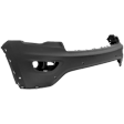Front, Upper Primed Bumper Cover, With Parking Aid Sensor Holes, With Park Assist Sensor Holes, Without Headlight Washer Holes, For Models Without Advance Parking Assist System, CAPA CERTIFIED