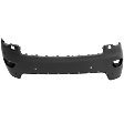 Front, Upper Primed Bumper Cover, For WK2 Body Models With Advance Park Assist  and Headlights Washers, Except SRT And Trackhawk