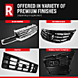 Grille Assembly, Painted Black Shell and Insert, CAPA Certified