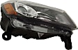 Passenger Side Headlight, with Bulb, Halogen, Standard Type, Black Trim, CAPA Certified