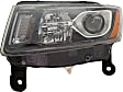 Driver Side Headlight, with Bulb, Halogen, Standard Type, Black Trim