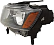 Driver Side Headlight, with Bulb, Halogen, Standard Type, Black Trim