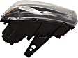Driver Side Headlight, with Bulb, Halogen, Standard Type, Black Trim