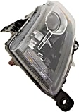 Driver Side Headlight, with Bulb, Halogen, Standard Type, Black Trim, CAPA Certified