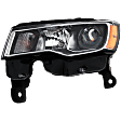Driver Side Headlight, with Bulb, Halogen, Standard Type, Chrome Trim, CAPA Certified