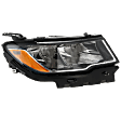 2017-2021 Jeep Compass - Passenger Side Headlight, with Bulb, Halogen, Clear Lens, CAPA Certified