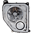 Passenger Side Headlight, with Bulb, Halogen, Clear Lens, 6 Cyl., 3.7L Engine