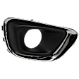 Front, Passenger Side Fog Light Trim, Black and Chrome