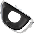 Front, Passenger Side Fog Light Trim, Black and Chrome