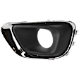 Front, Driver Side Fog Light Trim, Black and Chrome