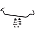 Front Sway Bar Kit, Steel, 1.02 in., Non-adjustable, Black