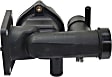 Thermostat Housing - Black, Plastic, Direct Fit, Sold individually, Gas, Includes Sensor and Gasket