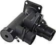 Thermostat Housing - Black, Plastic, Direct Fit, Sold individually, Gas, Includes Sensor and Gasket