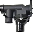 Thermostat Housing - Black, Plastic, Direct Fit, Sold individually, Gas, Includes Sensor and Gasket