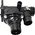 Thermostat Housing - Black, Plastic, Direct Fit, Sold individually, Gas, Includes Sensor and Gasket