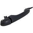 Front, Passenger Side or Rear, Driver or Passenger Side Textured Black Exterior Door Handle, With Door Lock Hole