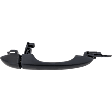 Front, Passenger Side or Rear, Driver or Passenger Side Textured Black Exterior Door Handle, With Door Lock Hole