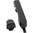 Front, Driver Side Exterior Door Handle, Textured Black, Without Key Hole