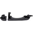 Front, Driver Side Exterior Door Handle, Textured Black, Without Key Hole