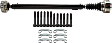 Front Driveshaft, 35.13 inch Length, All Wheel Drive/Four Wheel Drive, Automatic Transmission, NV245 Quadra-Trac II Transfer Case, With Sales Code DHX (Quadra-Trac II Full-Time Active 4WD)